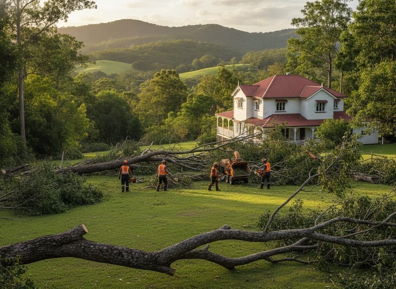 Storm Damage Tree Removal performed by The Forest Arborist in The Forest